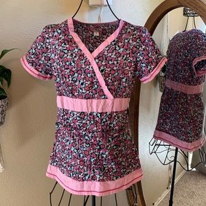 Heart & Key Koi by Kathy Peterson Scrub Top
